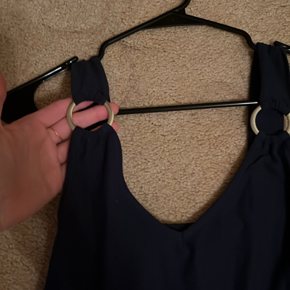 No boundaries, women’s size extra small blue and white romper - Picture 7 of 8